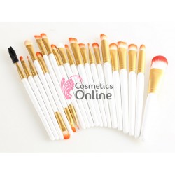 Pensule de Make-up 20 bucati Albe Profesionale 